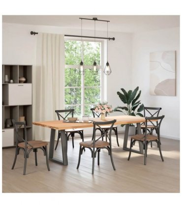 vidaXL Dining Table Legs V-Shape 2 pcs Anthracite 50x(72-73.3) cm Steel — Size: 50 x (72-73.3) cm