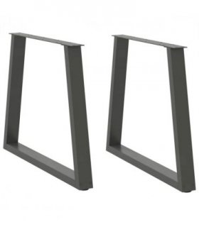 vidaXL Dining Table Legs V-Shape 2 pcs Anthracite 80x(72-73.3) cm Steel — Size: 80 x (72-73.3) cm