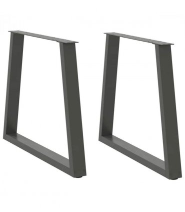 vidaXL Dining Table Legs V-Shape 2 pcs Anthracite 80x(72-73.3) cm Steel — Size: 80 x (72-73.3) cm