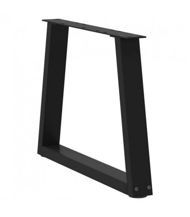 vidaXL Coffee Table Legs V-Shape 2 pcs Black 60x(42-43.3) cm Steel — Size: 60 x (42-43.3) cm
