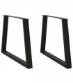 vidaXL Dining Table Legs V-Shape 2 pcs Black 100x(72-73.3) cm Steel — Size: 100 x (72-73.3) cm