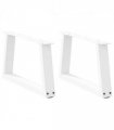 vidaXL Coffee Table Legs V-Shape 2 pcs White 50x(30-31.3) cm Steel — Size: 50 x (30-31.3) cm