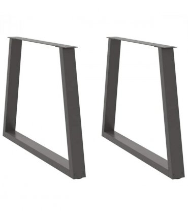 vidaXL Dining Table Legs V-Shape 2 pcs Anthracite 100x(72-73.3) cm Steel — Size: 100 x (72-73.3) cm