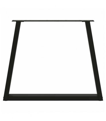 vidaXL Dining Table Legs V-Shape 3 pcs Black 80x(72-73.3) cm Steel — Size: 80 x (72-73.3) cm