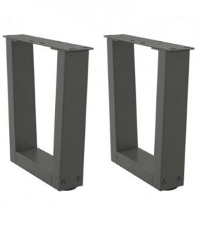 vidaXL Coffee Table Legs V-Shape 2 pcs Anthracite 40x(30-31.3) cm Steel — Size: 40 x (30-31.3) cm