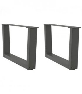 vidaXL Coffee Table Legs V-Shape 2 pcs Anthracite 60x(30-31.3) cm Steel — Size: 60 x (30-31.3) cm
