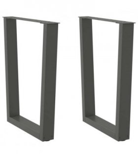 vidaXL Dining Table Legs V-Shape 2 pcs Anthracite 60x(72-73.3) cm Steel — Size: 60 x (72-73.3) cm — V0671985805