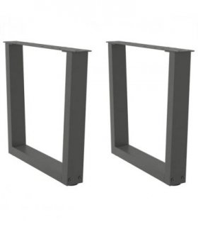 vidaXL Coffee Table Legs V-Shape 2 pcs Anthracite 50x(42-43.3) cm Steel — Size: 50 x (42-43.3) cm — V0671985821