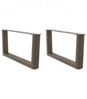 vidaXL Coffee Table Legs V-Shape 2 pcs Natural Steel 70x(30-31.3) cm Steel — Size: 70 x (30-31.3) cm — V0671985843