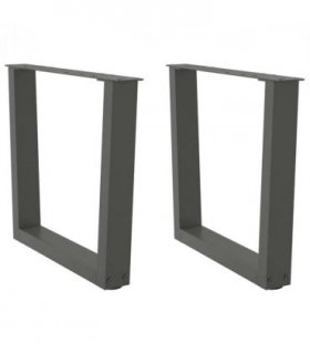 vidaXL Coffee Table Legs V-Shape 2 pcs Anthracite 60x(42-43.3) cm Steel — Size: 60 x (42-43.3) cm — V0671985846