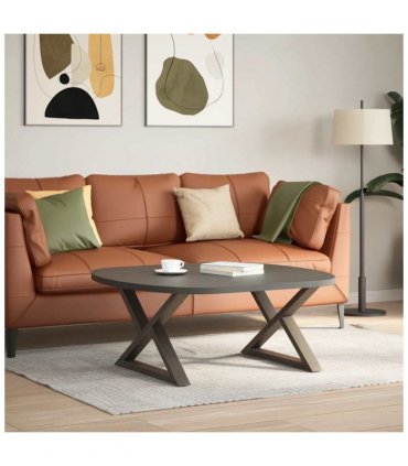 vidaXL Coffee Table Legs 2 pcs Natural Steel 70x(42-43.3) cm Steel — Size: 70 x (42-43.3) cm