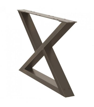 vidaXL Coffee Table Legs 2 pcs Natural Steel 70x(42-43.3) cm Steel — Size: 70 x (42-43.3) cm
