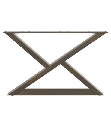 vidaXL Coffee Table Legs 2 pcs Natural Steel 70x(42-43.3) cm Steel — Size: 70 x (42-43.3) cm