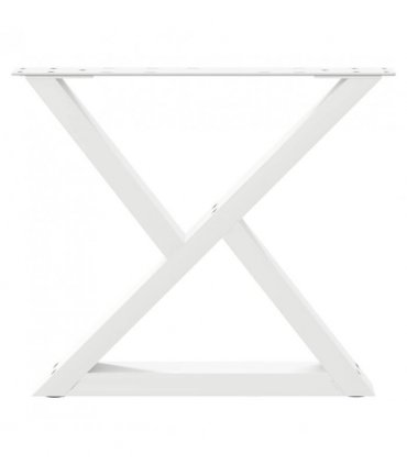 vidaXL Coffee Table Legs 2 pcs White 60x(42-43.3) cm Steel — Size: 60 x (42-43.3) cm