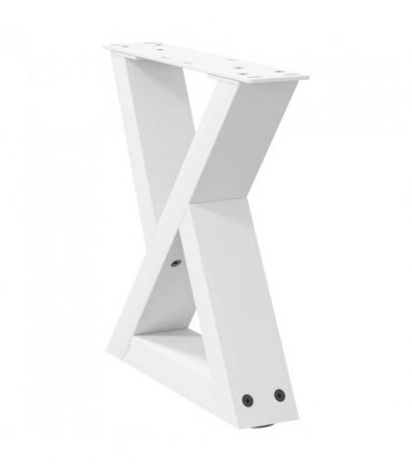 vidaXL Coffee Table Legs 2 pcs White 40x(30-31.3) cm Steel — Size: 40 x (30-31.3) cm