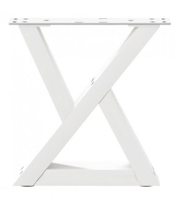 vidaXL Coffee Table Legs 2 pcs White 40x(30-31.3) cm Steel — Size: 40 x (30-31.3) cm