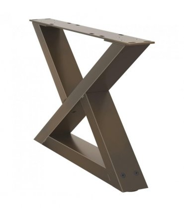 vidaXL Coffee Table Legs 2 pcs Natural Steel 60x(30-31.3) cm Steel — Size: 60 x (30-31.3) cm