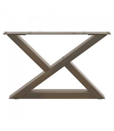 vidaXL Coffee Table Legs 2 pcs Natural Steel 60x(30-31.3) cm Steel — Size: 60 x (30-31.3) cm