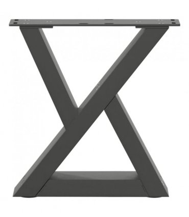 vidaXL Coffee Table Legs 2 pcs Anthracite 30x(30-31.3) cm Steel — Size: 30 x (30-31.3) cm
