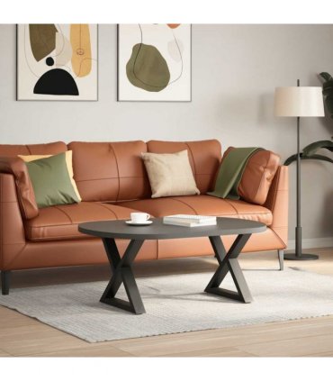 vidaXL Coffee Table Legs 2 pcs Anthracite 50x(42-43.3) cm Steel — Size: 50 x (42-43.3) cm