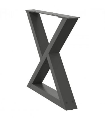 vidaXL Coffee Table Legs 2 pcs Anthracite 50x(42-43.3) cm Steel — Size: 50 x (42-43.3) cm