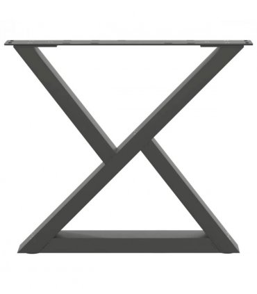 vidaXL Coffee Table Legs 2 pcs Anthracite 50x(42-43.3) cm Steel — Size: 50 x (42-43.3) cm