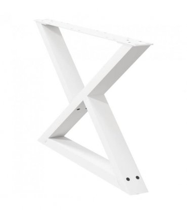 vidaXL Coffee Table Legs 2 pcs White 70x(42-43.3) cm Steel — Size: 70 x (42-43.3) cm