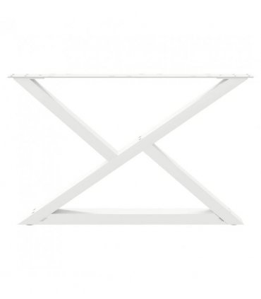vidaXL Coffee Table Legs 2 pcs White 70x(42-43.3) cm Steel — Size: 70 x (42-43.3) cm