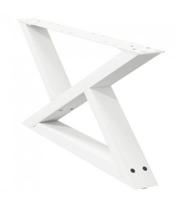 vidaXL Coffee Table Legs 2 pcs White 70x(30-31.3) cm Steel — Size: 70 x (30-31.3) cm