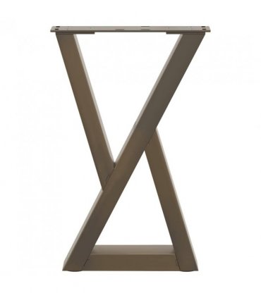 vidaXL Coffee Table Legs 2 pcs Natural Steel 28x(42-43.3) cm Steel — Size: 28 x (42-43.3) cm