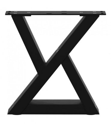 vidaXL Coffee Table Legs 2 pcs Black 30x(30-31.3) cm Steel — Size: 30 x (30-31.3) cm