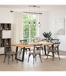 vidaXL Dining Table Legs U-Shaped 2 pcs Black 80x(72-73) cm Steel — Size: 80 x (72-73) cm