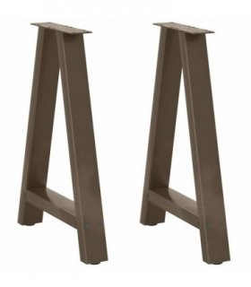 vidaXL Dining Table Legs A-Shaped 2 pcs 50x(72-73) cm Steel — Colour: natural, Size: 50 x (72-73) cm