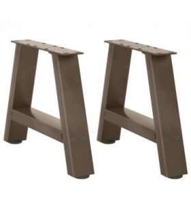 vidaXL Coffee Table Legs A-Shaped 2 pcs 30x(30-31) cm Steel — Colour: natural, Size: 30 x (30-31) cm