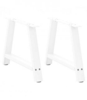 vidaXL Coffee Table Legs A-Shaped 2 pcs White 60x(42-43) cm Steel — Size: 60 x (42-43) cm