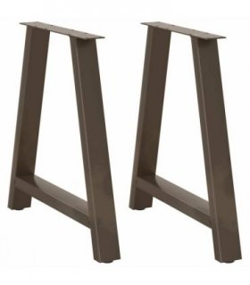 vidaXL Dining Table Legs A-Shaped 2 pcs 80x(72-73) cm Steel — Colour: natural, Size: 80 x (72-73) cm