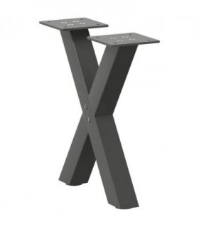 vidaXL Coffee Table Legs X-Shaped 2 pcs Anthracite 30x(30-31) cm Steel — Size: 30 x (30-31) cm (40 mm)