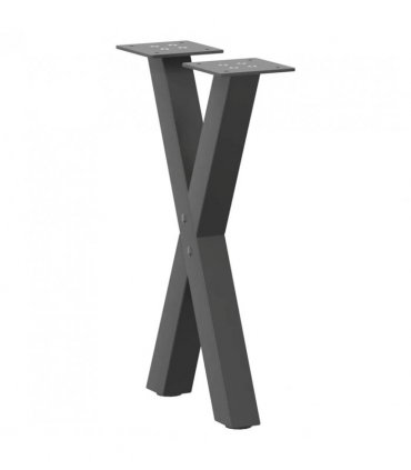 vidaXL Coffee Table Legs X-Shaped 2 pcs Anthracite 38x(42-43) cm Steel — Size: 38 x (42-43) cm (40 mm)