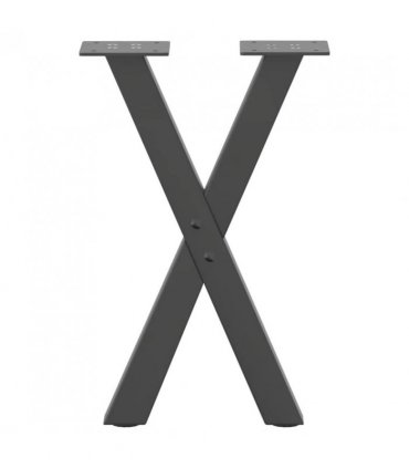 vidaXL Coffee Table Legs X-Shaped 2 pcs Anthracite 38x(42-43) cm Steel — Size: 38 x (42-43) cm (40 mm)