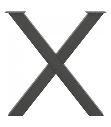 vidaXL Dining Table Legs X-Shaped 2 pcs Anthracite 80x(72-73) cm Steel — Size: 80 x (72-73) cm (80 mm)