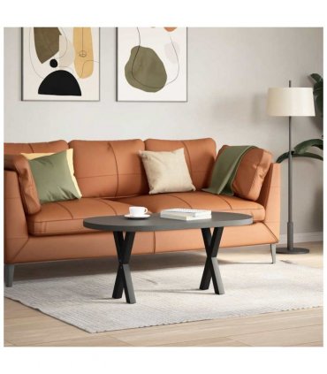 vidaXL Coffee Table Legs X-Shaped 2 pcs Black 38x(42-43) cm Steel — Size: 38 x (42-43) cm (40 mm)