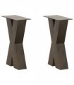 vidaXL Coffee Table Legs X-Shaped 2 pcs Natural Steel 28x(42-43) cm Steel — Size: 28 x (42-43) cm (80 mm)