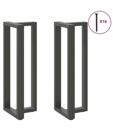 vidaXL Bar Table Legs T-Shaped 2 pcs Anthracite 50x35x(110-111) cm Steel — Size: 50 x 35 x (110-111) cm