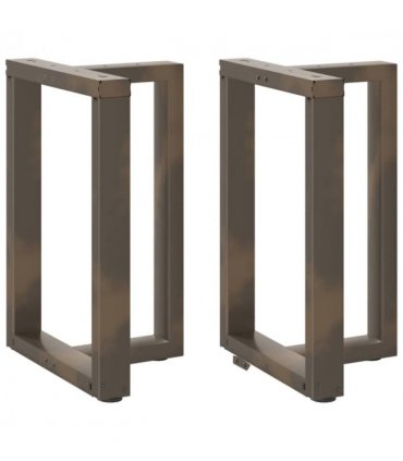 vidaXL Dining Table Legs T-Shaped 2 pcs Black 50x35x(72-73) cm Steel — Colour: natural, Size: 50 x 35 x (72-73) cm