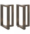 vidaXL Dining Table Legs T-Shaped 2 pcs Black 50x35x(72-73) cm Steel — Colour: natural, Size: 50 x 35 x (72-73) cm