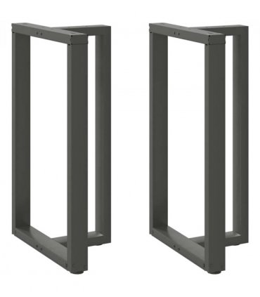 vidaXL Bar Table Legs T-Shaped 2 pcs Anthracite 60x35x(100-101) cm Steel — Size: 60 x 35 x (100-101) cm