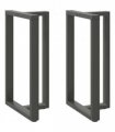 vidaXL Bar Table Legs T-Shaped 2 pcs Anthracite 60x35x(100-101) cm Steel — Size: 60 x 35 x (100-101) cm