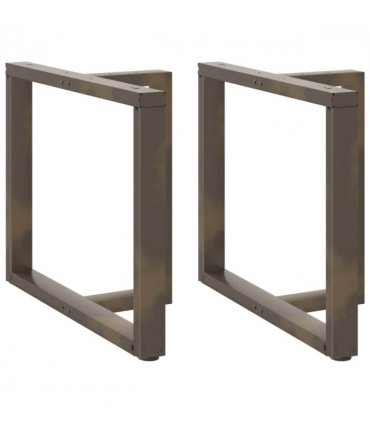 vidaXL Dining Table Legs T-Shaped 2 pcs Black 100x35x(72-73) cm Steel — Colour: natural, Size: 100 x 35 x (72-73) cm