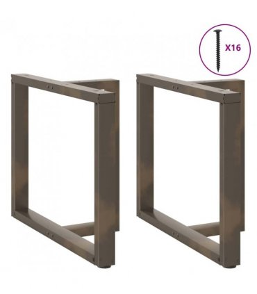 vidaXL Dining Table Legs T-Shaped 2 pcs Black 100x35x(72-73) cm Steel — Colour: natural, Size: 100 x 35 x (72-73) cm