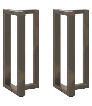 vidaXL Bar Table Legs T-Shaped 2 pcs Black 40x35x(90-91) cm Steel — Colour: natural, Size: 40 x 35 x (90-91) cm